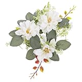 Petites couronnes de noël : leur design polyvalent avec bougeoir peut servir de décoration, de suspension de porte ou de centre de table. couronne de fleurs artificielles très polyvalente