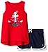 Nautica Girls' Graphic Tee Tank Top and Fashion Short Set