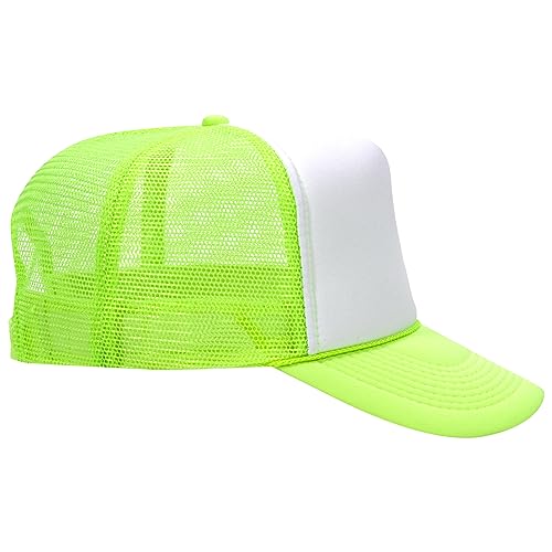 Image of OTTO Polyester Foam Front 5 Panel High Crown Mesh Back Trucker Hats in 97, Bulk, Wholesale