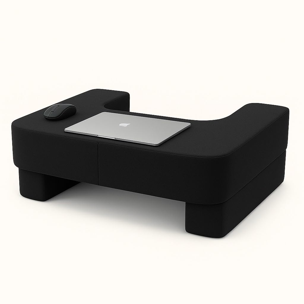 Sponsored Ad - The White Willow Lapdesk for Laptops, Study, and Reading-Hard Foam Lap Desk with Ergonomic Design for Gaming, Arm Rest & Reading-Perfect for Bed, Floor & Sofa-Black