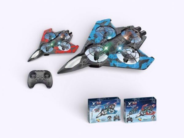 X34 Fighter Plane | 2.4 GHZ Remote Controlled | LED Lights, 360 FLIP