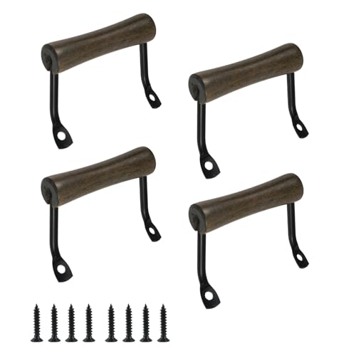 Yuqim Paquete de 4 asas para bandeja de servir, tabla de cortar de madera, asas de fijación lateral de metal para tablas de charcutería, bandejas de cocina, platos de cena