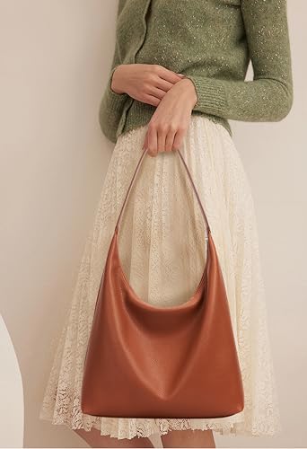 Image of KALIDI Casual Tote Bag Vegan Leather Hobo Zipper Work Bag Weekender Shoulder for Women Shoulder Travel Purse