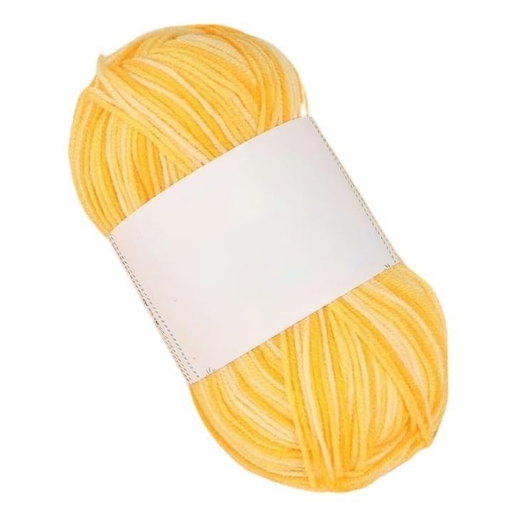 Fil coton au lait 5 rouleaux pour crochet panaché 2mm 50g