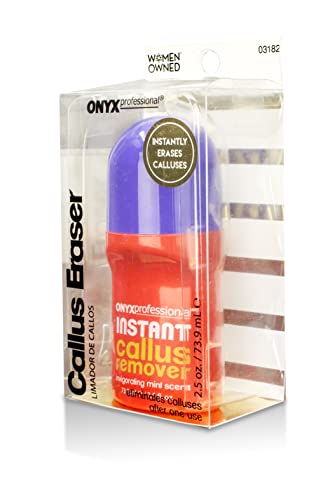 Onyx Professional Callus Remover for Feet, Roll-on, Mint Scented, Fast Acting Cracked Heel Repair for Calluses, Corns, Dry Skin