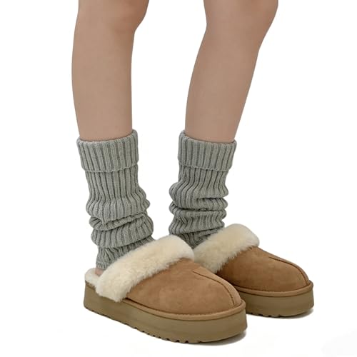 Image of Knitted Leg Warmers,womens leg warmers,Socks Long Yoga Ankle Warmers Women's Wool Warm Boot Socks