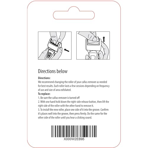 Refill Rollers by Own Harmony Best Fit for Electric Callus Remover CR900 - Foot Care for Healthy Feet - Pedicure File Tools - Refills 3 Pack Regular Coarse Replacement Roller (Peach)