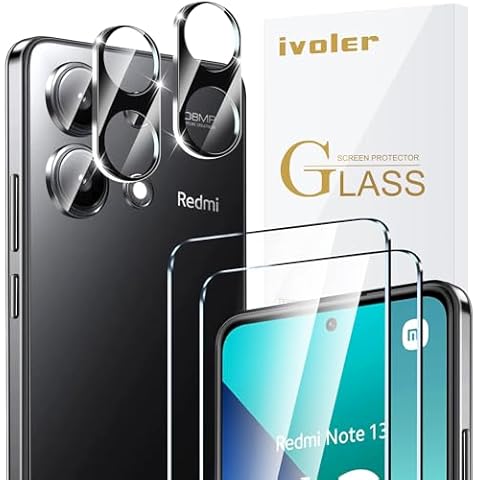 ivoler Protection Écran Verre Trempé Xiaomi Redmi Note 13 4G Cover
