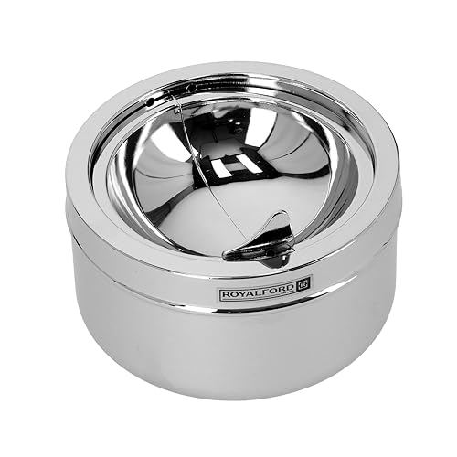 Royalford Metal Ashtray Silver RF5241