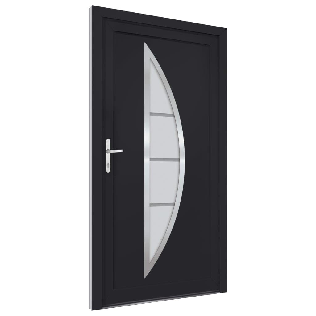 VidaXL Porta d'Ingresso in PVC Antracite 108x208 cm