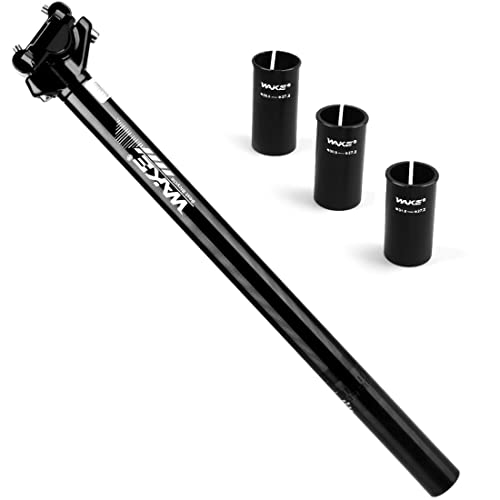 27.2 Seatpost 400mm LITEONE MTB Seat Post with 28.6mm 30.9mm 31.6mm Seatpost Shim Suitable for Mountain Bike Road Bicycle MTN BMX ( Include 3 Tube Adapters 15mm Setback )