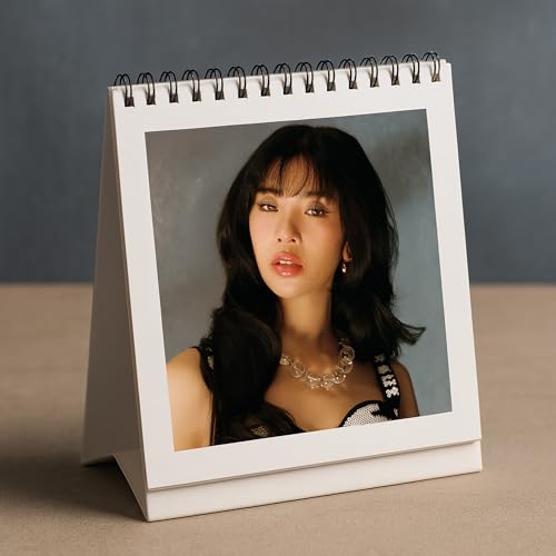 Image of Katseye Desk Photo Album - Premium Spiral Display (24 Glossy Laminated Photos Front Back)
