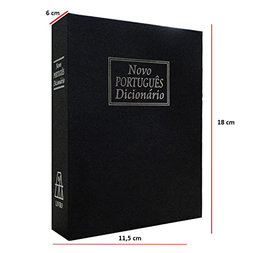 Livro Cofre Aço Book Safe 18 cm Dicionário Português + Chaveiro CBRN19250