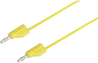 VOLTCRAFT MSB-300 - Cable de prueba (conector de listones de 4 mm, conector de listones de 4 mm, 0,50 m, 1 unidad), color amarillo