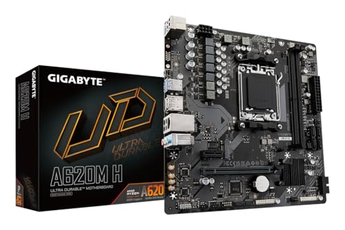 Gigabyte A620M H Motherboard - Supports AMD Ryzen 8000 CPUs