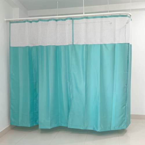 Image of RJO Hospital Curtains Green Zigzag W-8 x L-7 FT