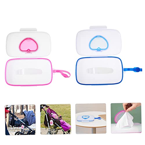 Boîte à lingettes avec bouton-pression sangle amovible et fermeture hermétique