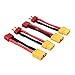 OliRC 4pcs XT60 XT-60 to T-Plug Deans Style Male Female Connector Adapter with 14awg 5cm Wire(C18-4)