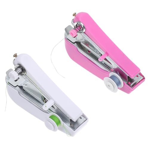 OSALADI 2 Juegos Mini Maquina De Coser Máquina De Coser Manual De Maquina De Coser a Mano Máquina De Sastrería Maquina De Coser Manual Maquinas De Coser Para Adultos Hierro