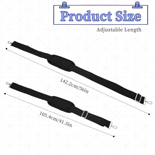 63 Inch Bag Strap Replacement Bag Shoulder Strap Adjustable Universal Shoulder Belt Nylon Crossbody Belt Laptop Bag Shoulder Strap with Metal Hooks for Laptop Case Garment Bag Messenger Bag Briefcase