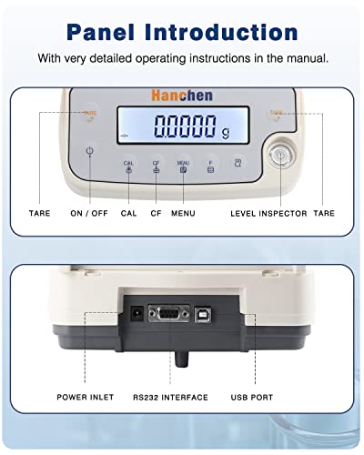 Analytical Balance, 220G/0.1Mg Precise Electronic Scale 0.0001G Hanchen Digital Balance For Jewelry Store Lab Pharmacy Chemical Plant (220G/0.1Mg) #TOP2