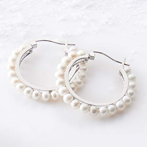Ross-Simons 3-3.5mm Cultured Pearl Hoop Earrings3