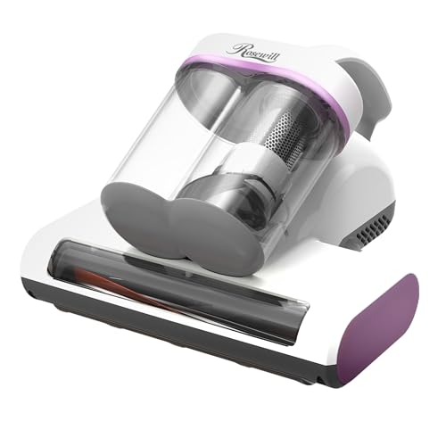 Rosewill Mattress Vacuum Cleaner: UV-C Light & High Heating Tech, 350W 13Kpa Strong Suction, Deep Cleaning Bed Handheld Vacuums for Sofa/Bed/Pet Hair, Corded - Purple