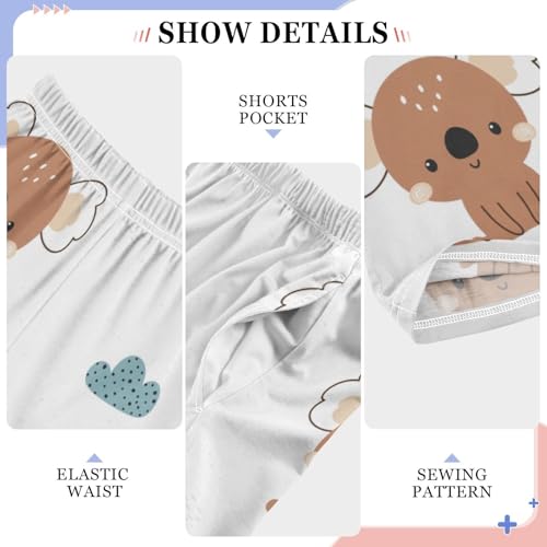 Cute Koalas Boys Pants Boys Athletic Pants Long Pant for Boy with Pockets Wide-Leg Size 6-14Y4