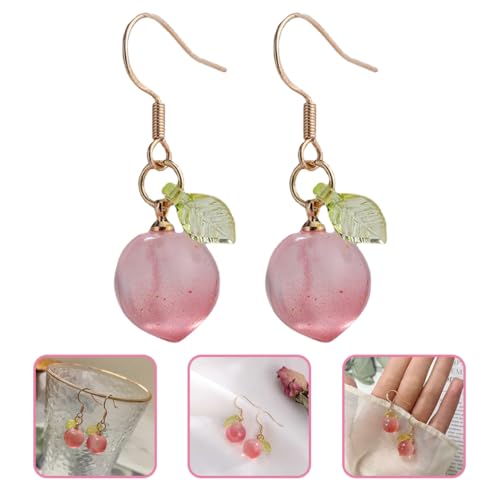 Boucles d'oreilles de forme de pêche en design numérique avec finitions mignonnes - 2