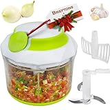 Brieftons Quickpull Food Chopper: Leistungsstarker handbetriebener Zerkleinerer/Mixer, 950 ml, inklusive 3 Rezept-eBooks