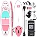 TIGERXBANG Stand Up Paddle Boards 10'6" x 32" x 6" with Premium SUP Board Accessories, Inflatable Paddle Boards for Adults/Kids with Double-Bladed Paddle, Kayak Seat, Defender-Pro Pink
