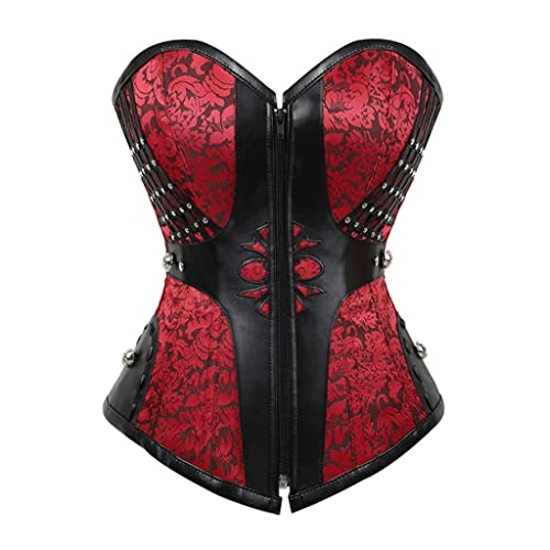 Corset en similicuir steampunk pour femme aux finitions haut de gamme