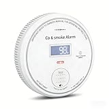 WiFi Connected Smoke and CO Detector with Smartphone Alerts, Decade Battery, LED Screen, 85dB Sound and Light Alarm