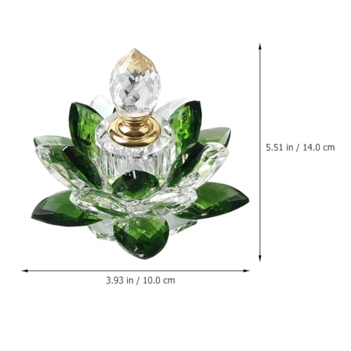 Flacon de Parfum Cristal Vert Haut de Gamme Rangement d'Huile Fine - 3