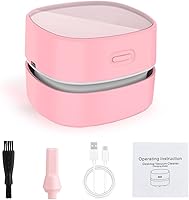 Vista 7 de ODISTAR Aspiradora de Escritorio, Mini Barredora de Polvo de Mesa que Ahorra Energía, Alta Resistencia hasta 400 minutos, Inalámbrica y Giratoria