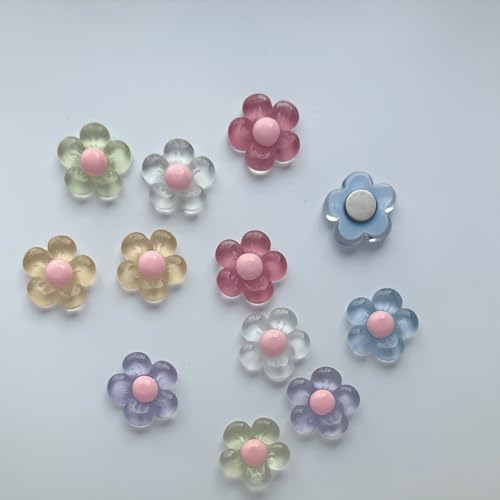 12 imanes decorativos florales para refrigerador miniatura 5