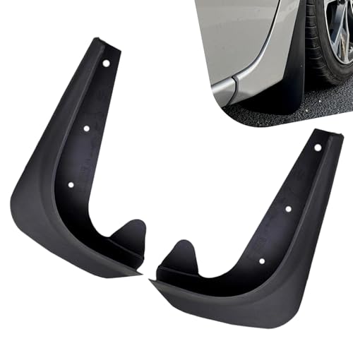 Zosgrew 2 PCS Car Mud Flaps, Splash and Stain Resistant Tire Splash Guard, 8.27 x 12.6In Front Side Decorative Tire Splash Guards, for Most Sedans (Black# S)