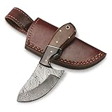 Szco Supplies Damascus Cat Skinner Knife