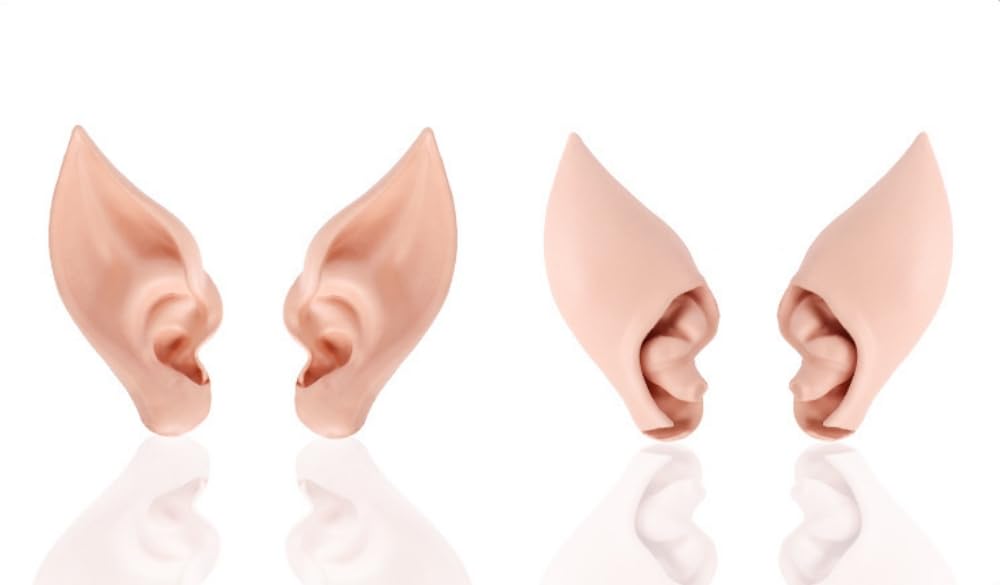 Topcosplay Elf Ears - Soft Pointed Pixie Ears for Fairy Costume Party, Skin