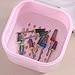 Nail Tool Sterilizer Box Plastic Disinfectant Container for Nail Art Accessories Tools, Portable Nail Drill Bits Sterilizer Tray with Strainer, Soaking Tray Clean Box Manicure Equipment