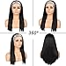 G&T Headband Wig for Women Black Straight Synthetic Headband Wig Glueless Heat Resistant Natutal Looking for Daily Party Use(20 inch)