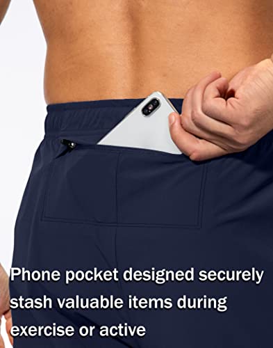 Image of Pudolla Men's Workout Athletic Pants Elastic Waist Jogging Running Pants for Men with Zipper Pockets