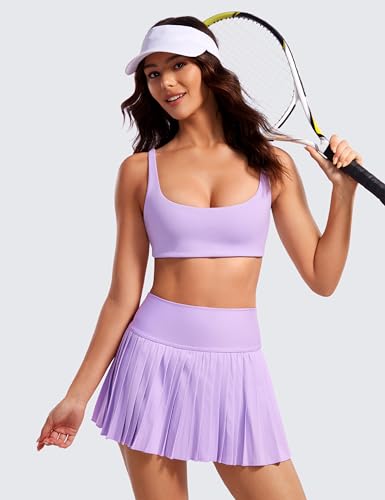 Image of CRZ YOGA Butterluxe Square Neck Sports Bras | Light Support, Removable Pads, Yoga, Extremely Soft, Low Coverage, Adjustable Spaghetti Straps, for Women