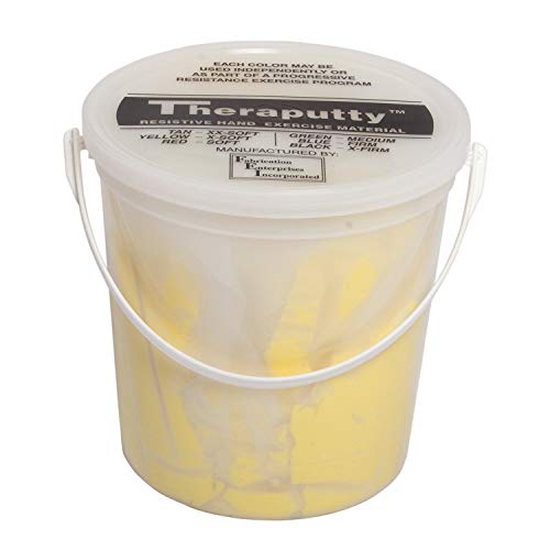 CanDo Theraputty Plus Hand Exercise Putty for Rehab, Exercise, Physical and Occupational Therapy, Strengthening, Yellow X-Soft