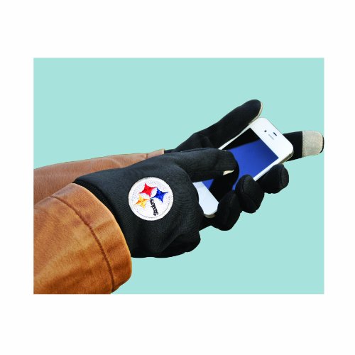 Guantes táctiles NFL A1667812 negros para aficionados al fútbol americano 2