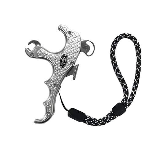 JIANZD Archery Compound Bow Release - 4-Finger Thumb Release Aid for Compound Bows, Bowfishing &