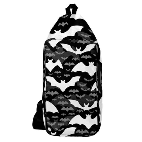Sac à dos bandoulière chauve-souris homme femme petit sac de poitrine multicolore