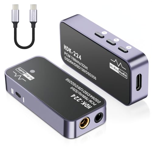 DS3 USB-C DAC/AMPアンプドングル デュアルCS43198搭載 3.5mm / 4.4mm バランス出力 32bit/768kHz DSD256 ハードウェアデコードHi-Fiアンプ 小型 軽量 PC/スマートフォン/PS5/Switch用