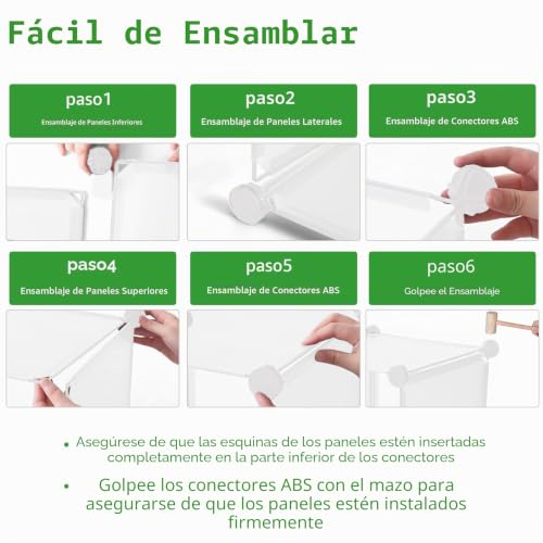 Miniatura 8 de C Ahome C Hogar Organizador De Almacenamiento En Cubos, Unidades De Estantes De 16 Cubos, Armario, Ideal Para Dormitorio, Sala De Estar, Oficina, 48.4 L X 12.4 W X 48.4 H Milky Upcs16m