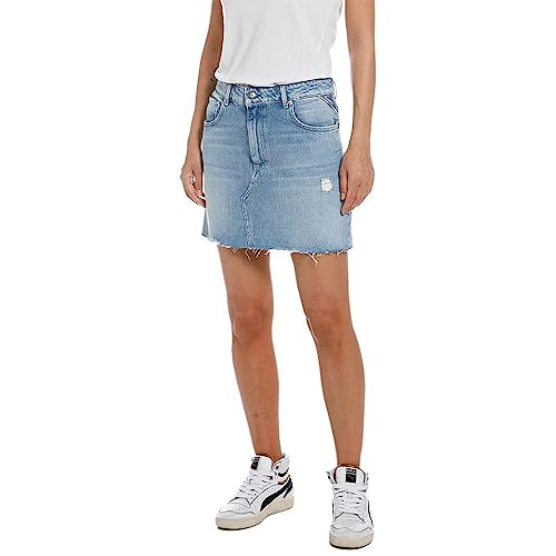 REPLAY W9898a Falda, 010 Azul Claro, 31W para Mujer